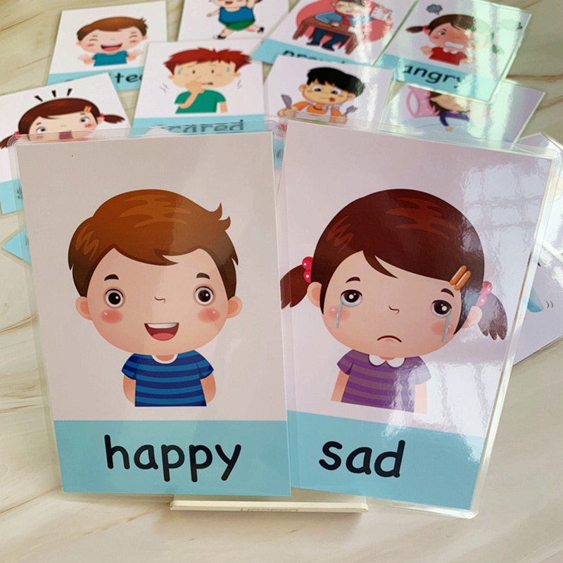 Feelings Cards Emotions Flash Cards (14 pcs)