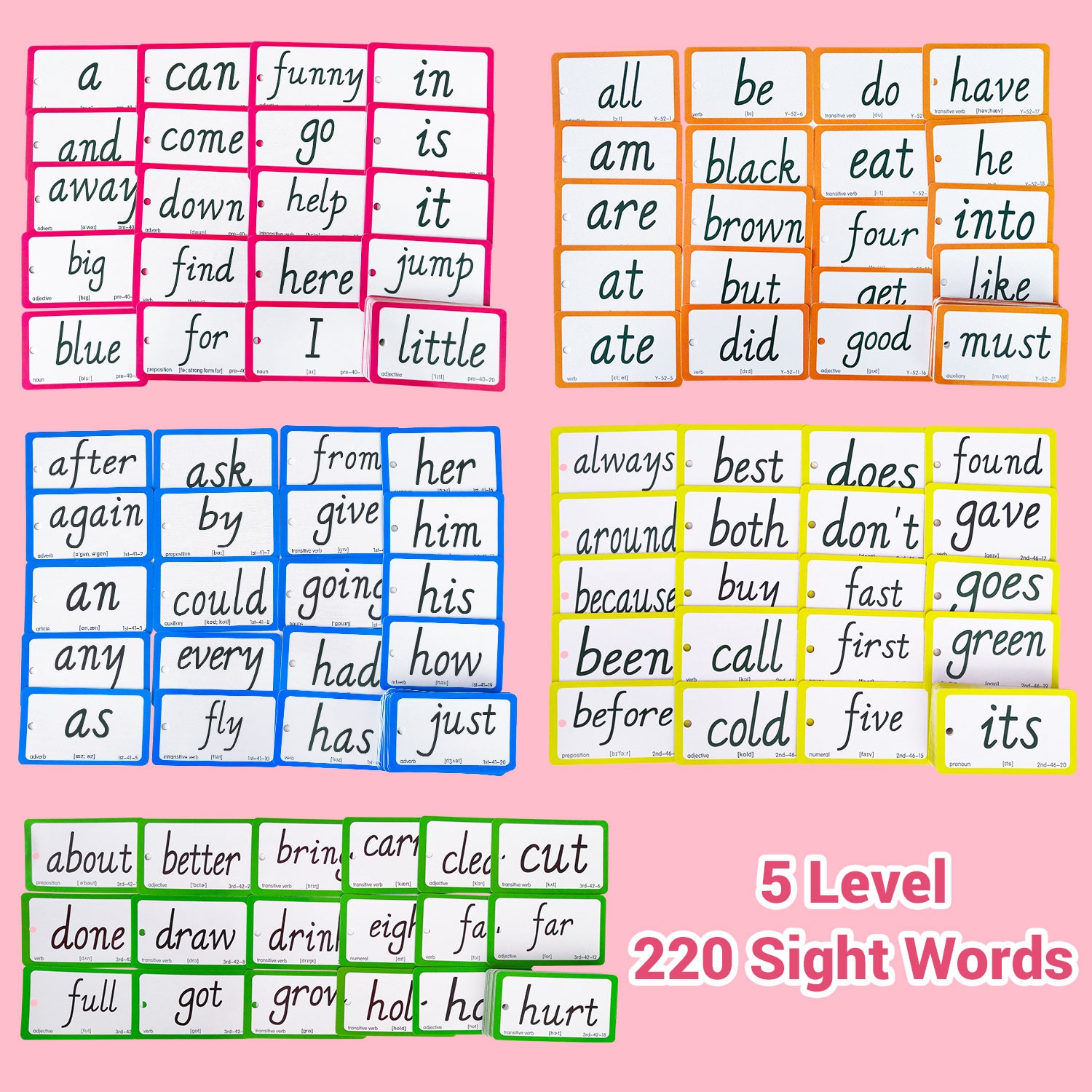 Kids Sight Words Flash Cards