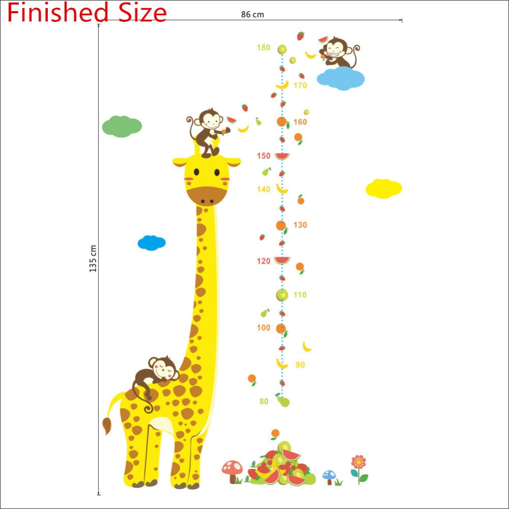 Giraffe Height Chart Self-Adhesive