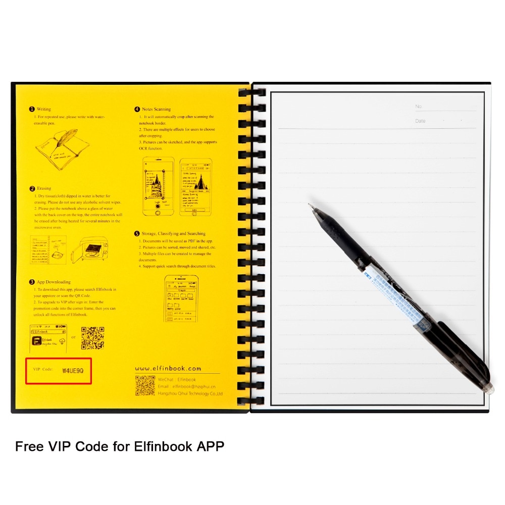 Microwave Notebook Erasable Pages