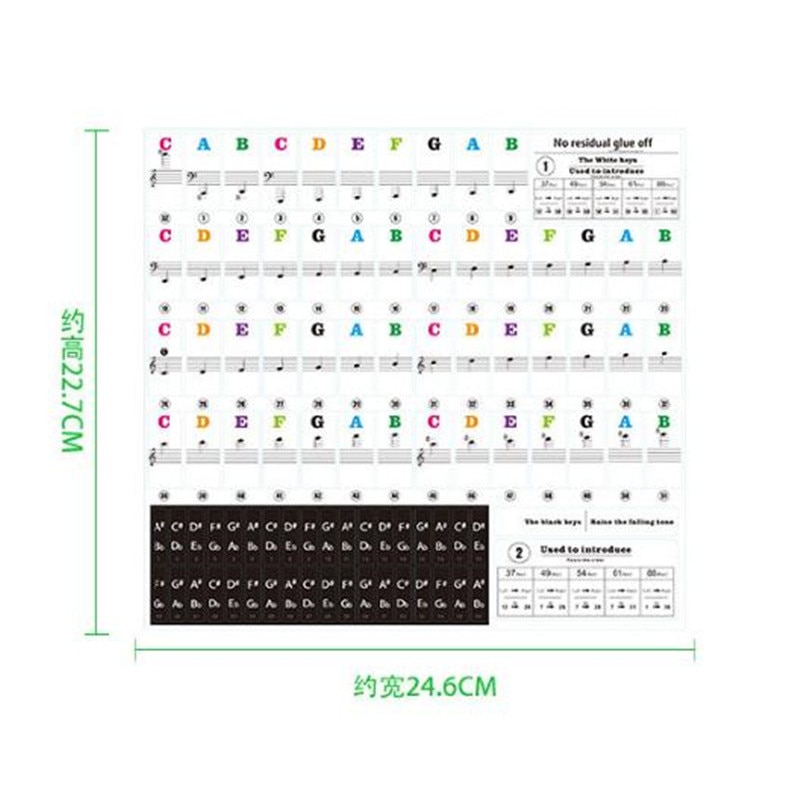 Piano Keyboard Stickers PVC Stickers