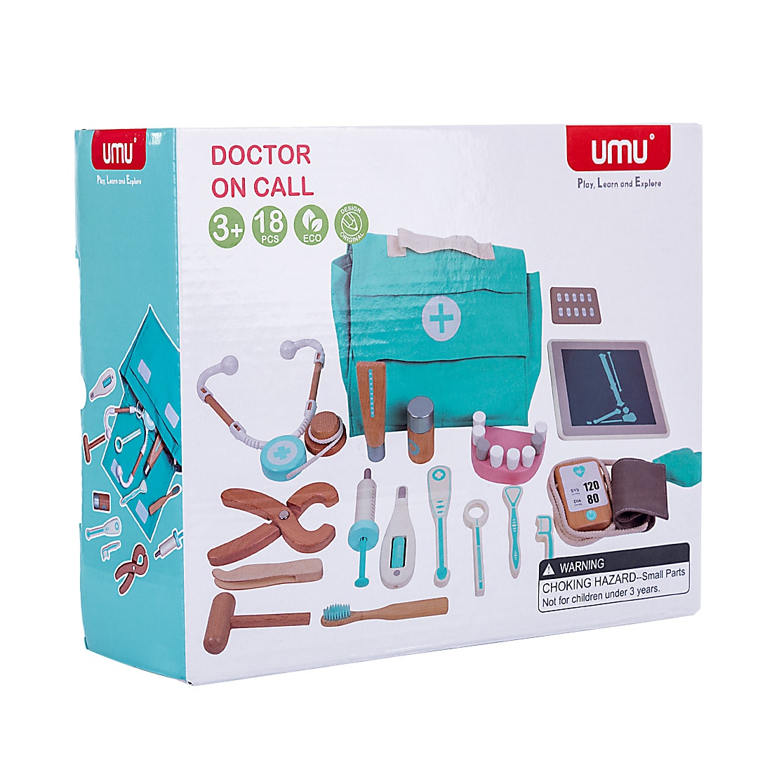 Wooden Toy Doctor Set for Kids