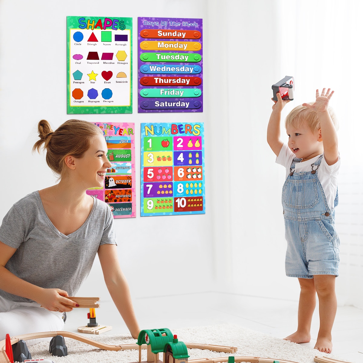 Educational Preschool Posters (10Pcs)