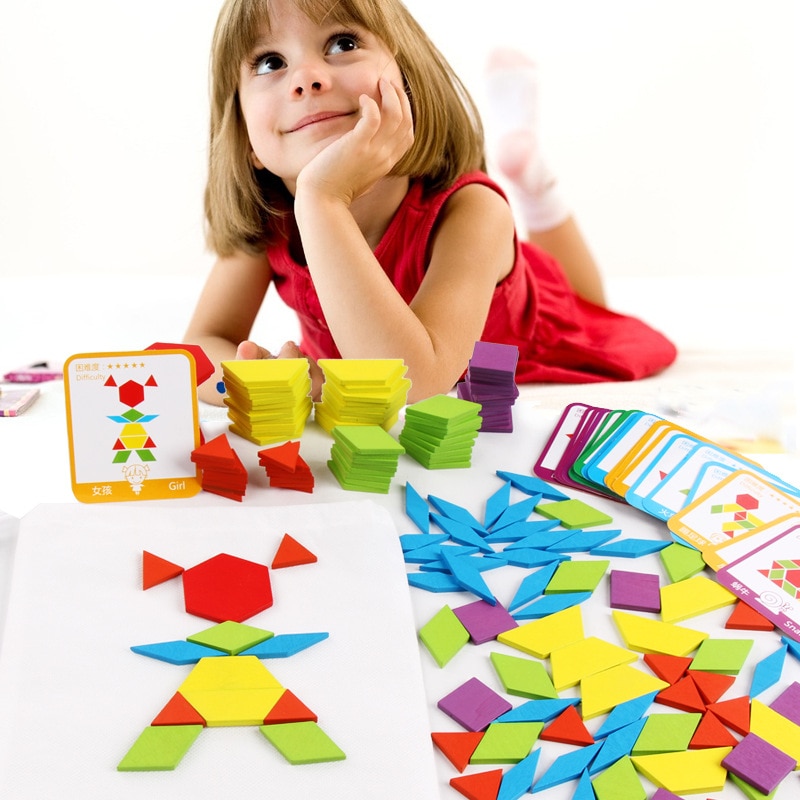 Pattern Blocks 155PCs Shape Puzzles