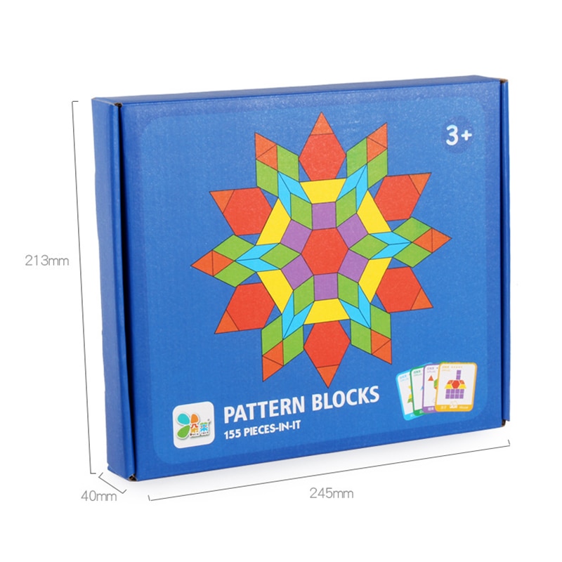 Pattern Blocks 155PCs Shape Puzzles