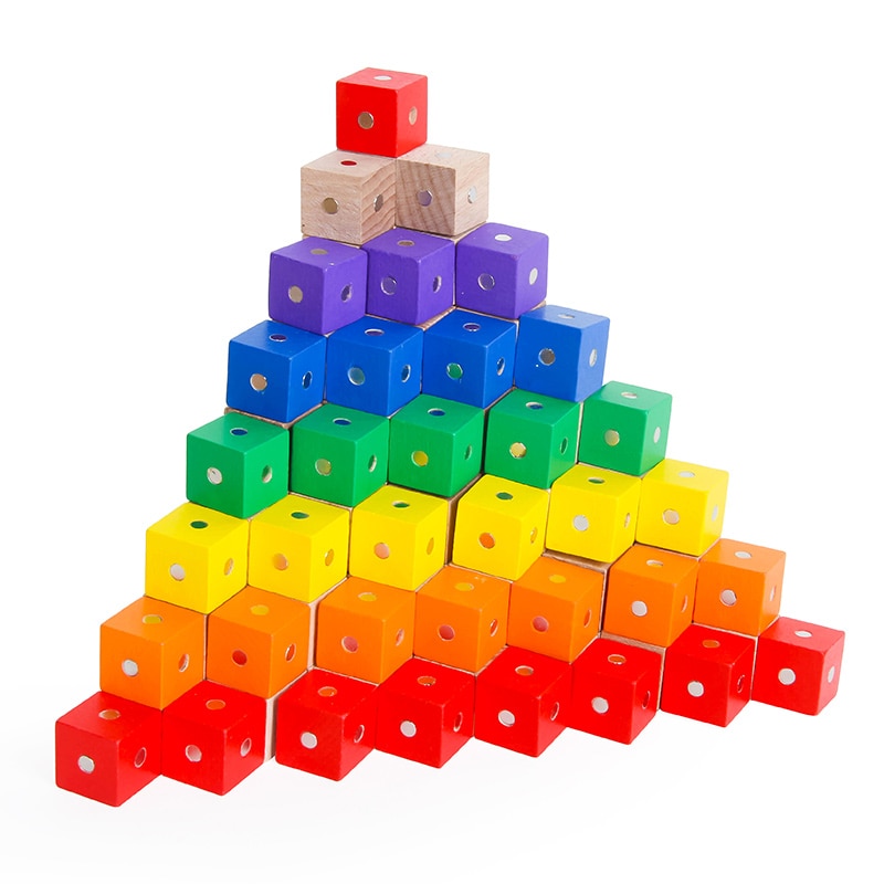 Magnetic Wooden Blocks Set (10Pcs)