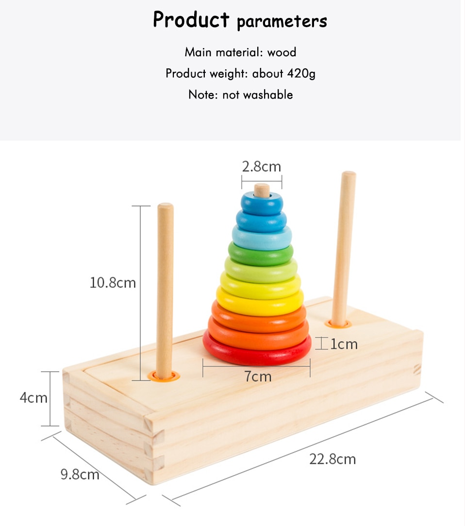 Tower of Hanoi Game Educational Toy