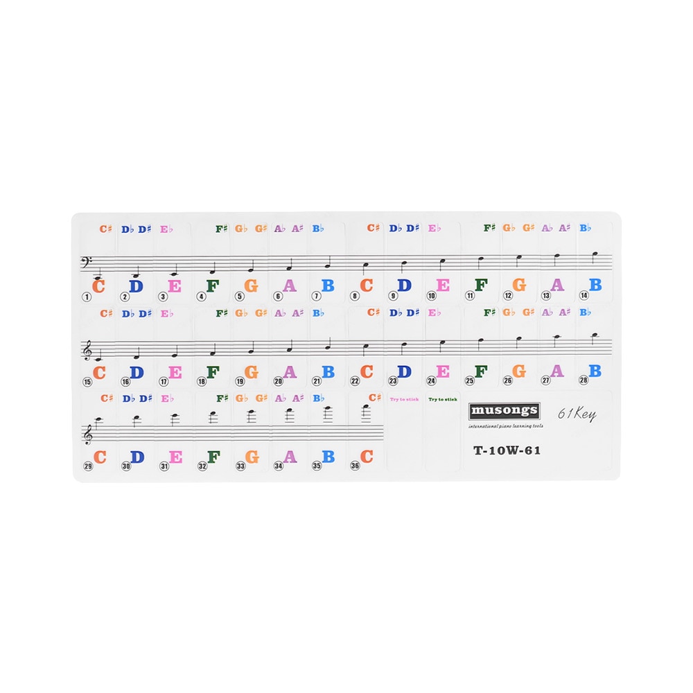 Piano Key Stickers Removable Stickers