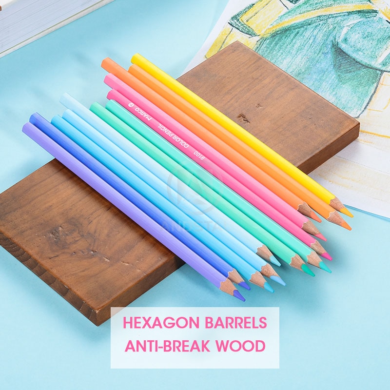 Pastel Colored Pencils Set (12/24Pcs)