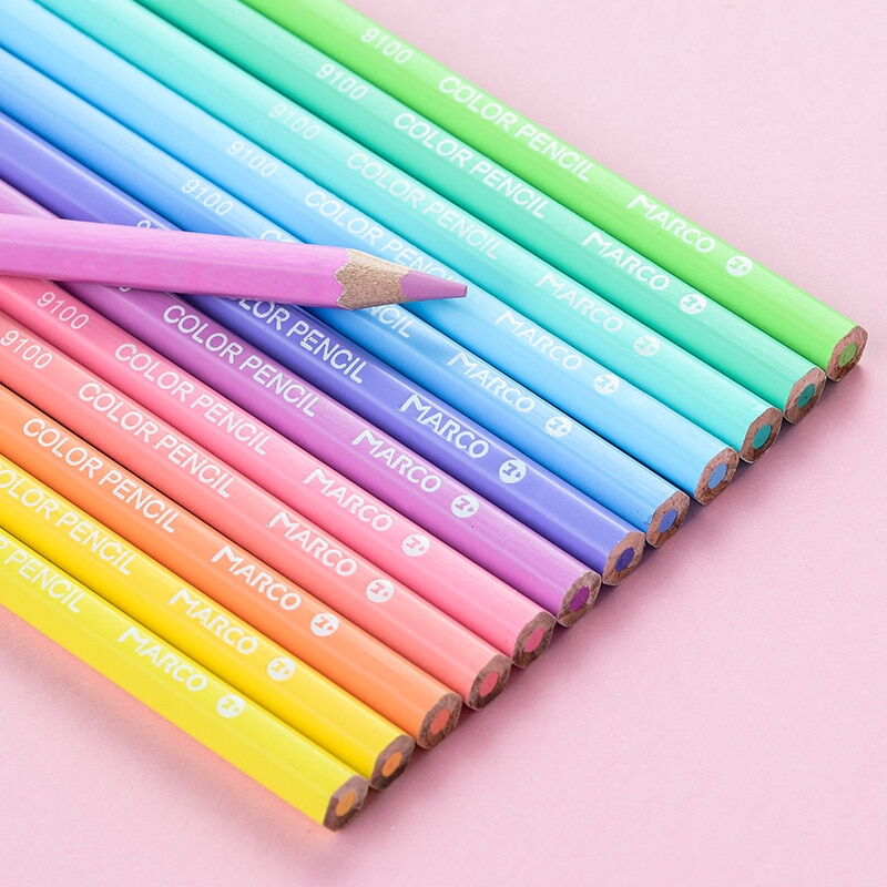 Pastel Colored Pencils Set (12/24Pcs)