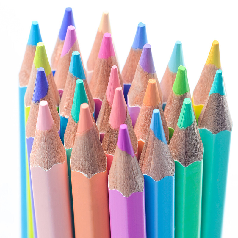 Pastel Colored Pencils Set (12/24Pcs)