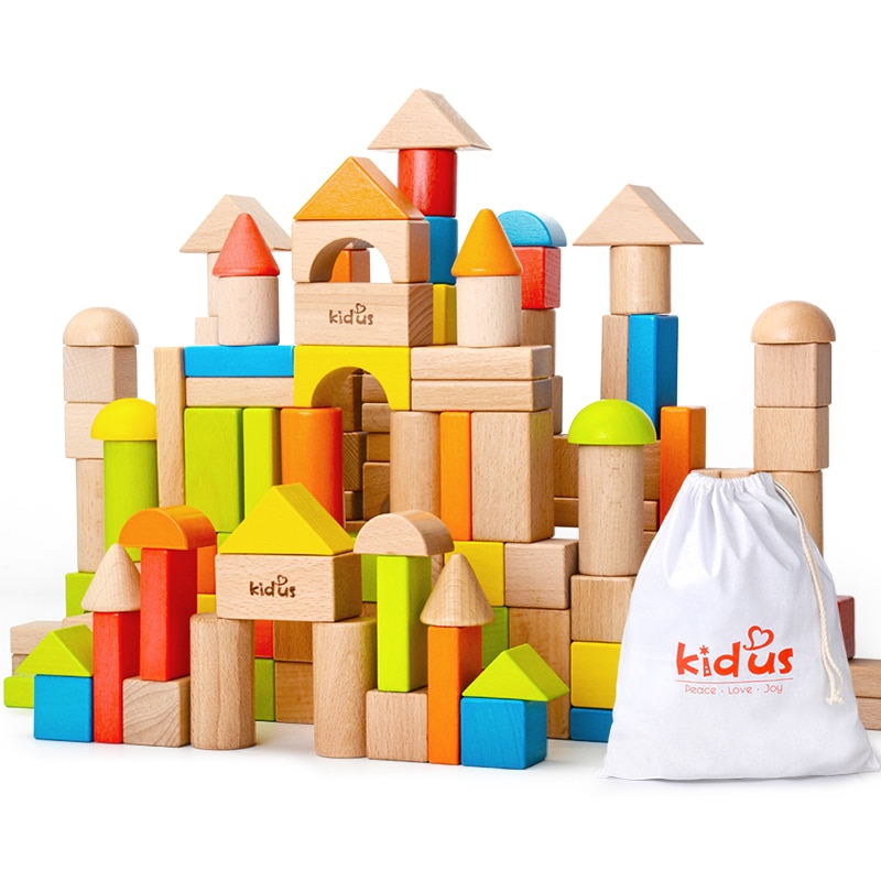 Wooden Bricks Kids Building Toy (80Pcs)