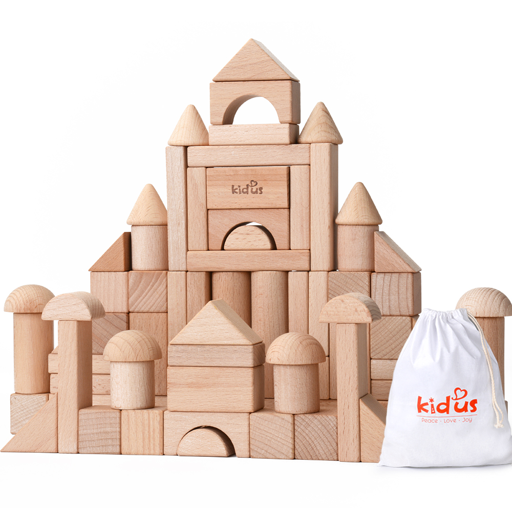 Wooden Bricks Kids Building Toy (80Pcs)