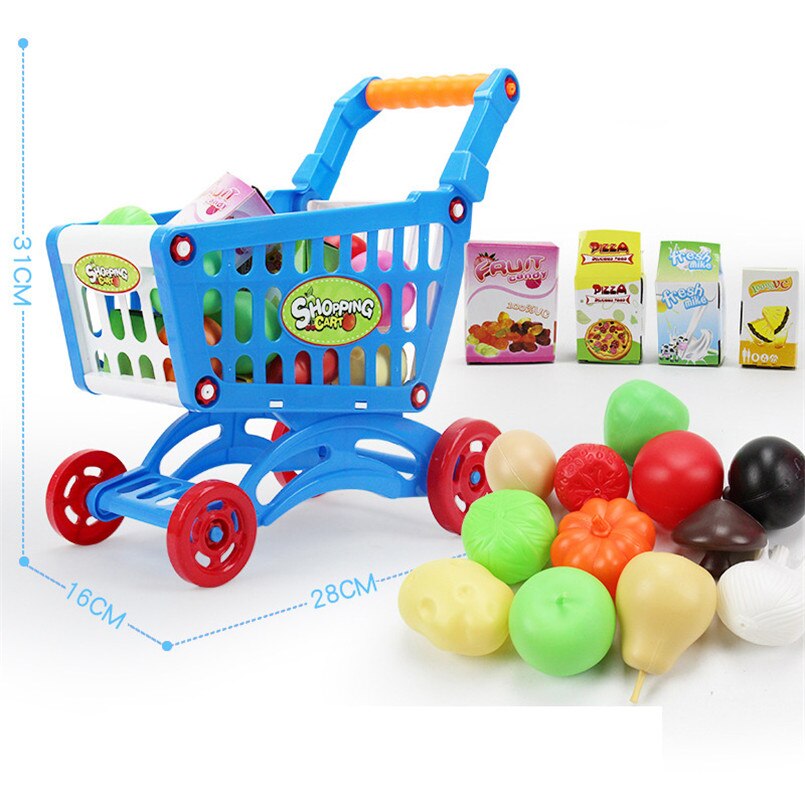 Toy Shopping Trolley 16PCS Toy Set