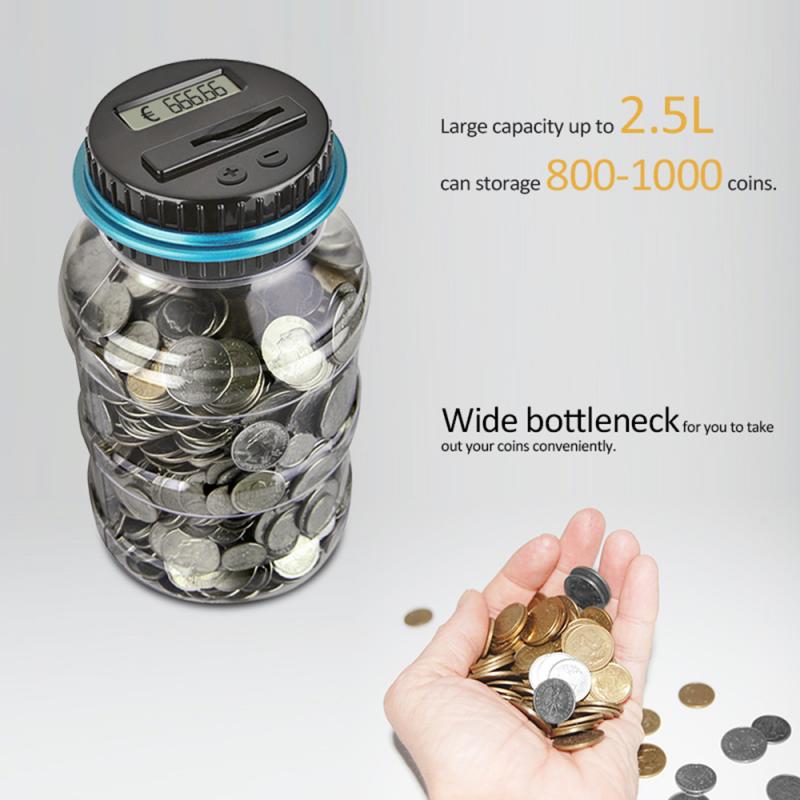 Money Saving Jar LCD Counting Lid