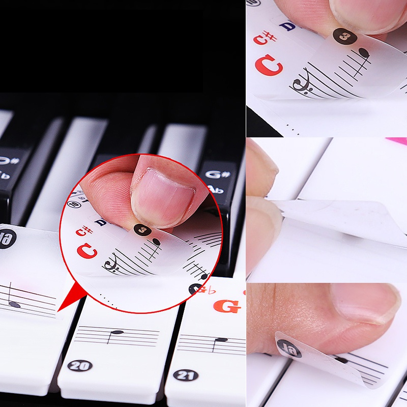 Piano Stickers Training Keyboards Notes