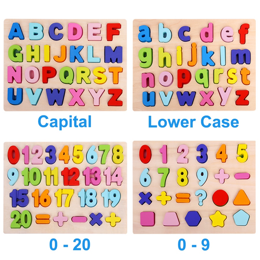 Alphabet Puzzle Kids Wooden Toys