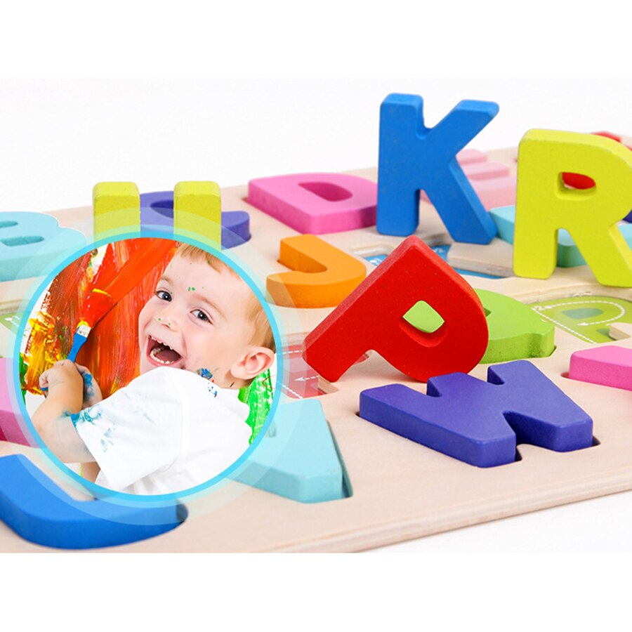 Alphabet Puzzle Kids Wooden Toys