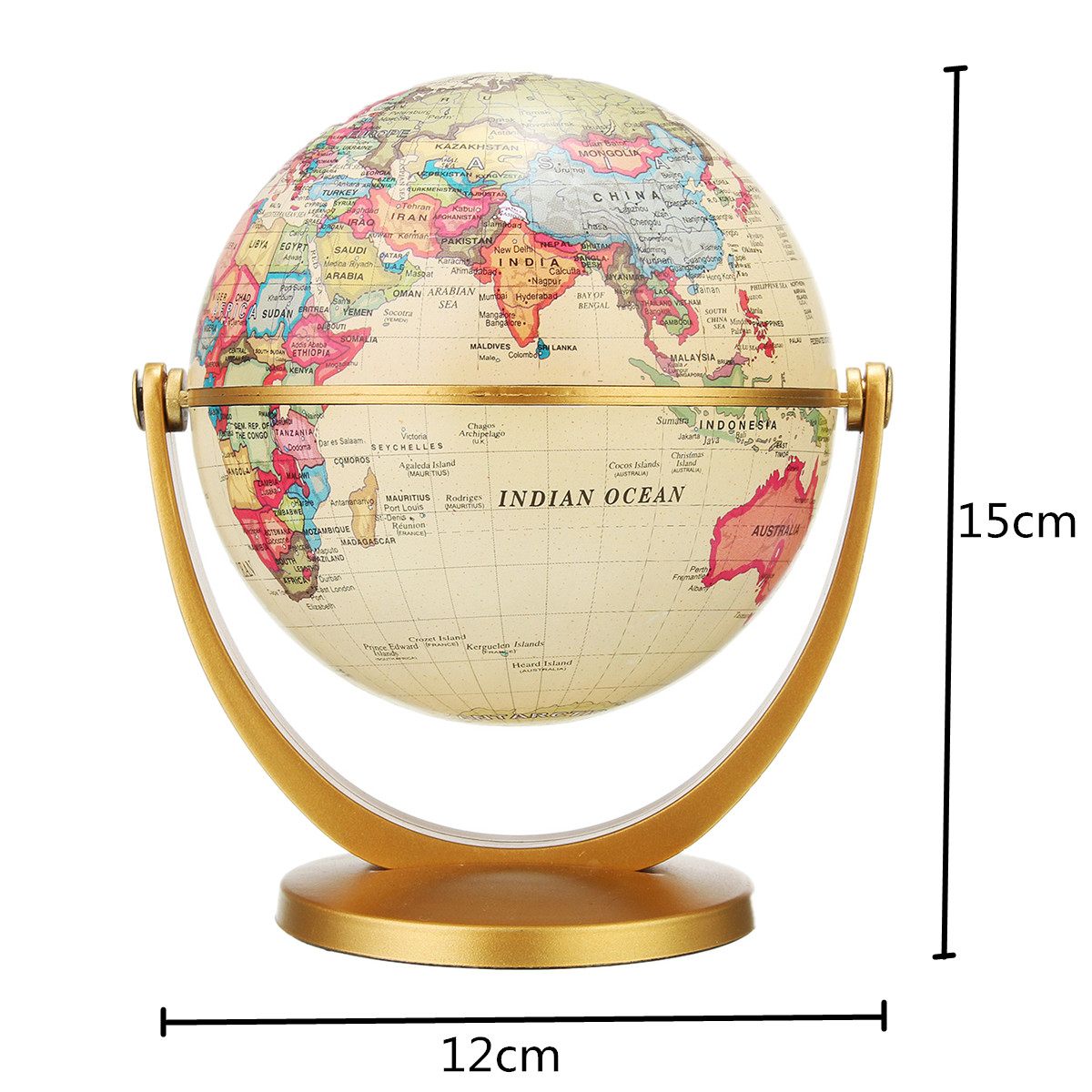 Rotating Globe Retro World Map