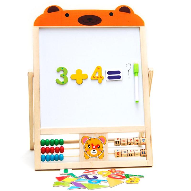 Kids Chalkboard Wooden Easel Stand