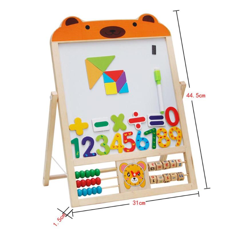 Kids Chalkboard Wooden Easel Stand