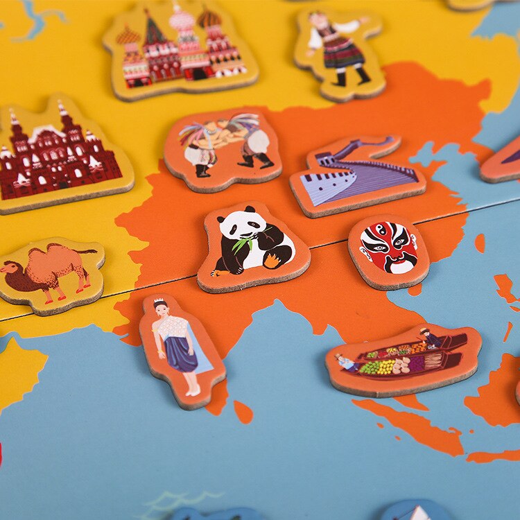 Magnetic World Map Kids Map