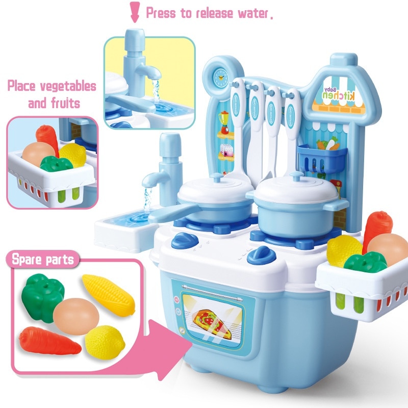 Mini Kitchen Set Kids Cooking Toys