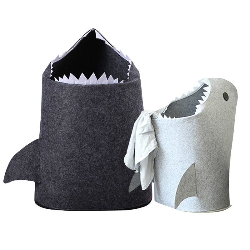 Kids Laundry Basket Shark Clothes Organizer