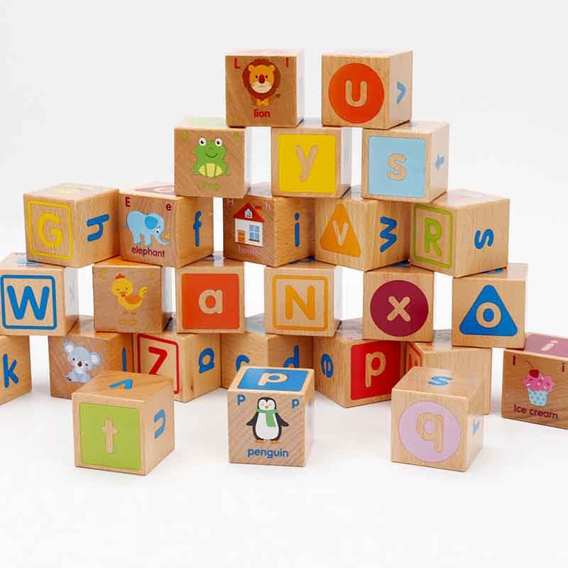 Wooden Alphabet Blocks Educational Toy