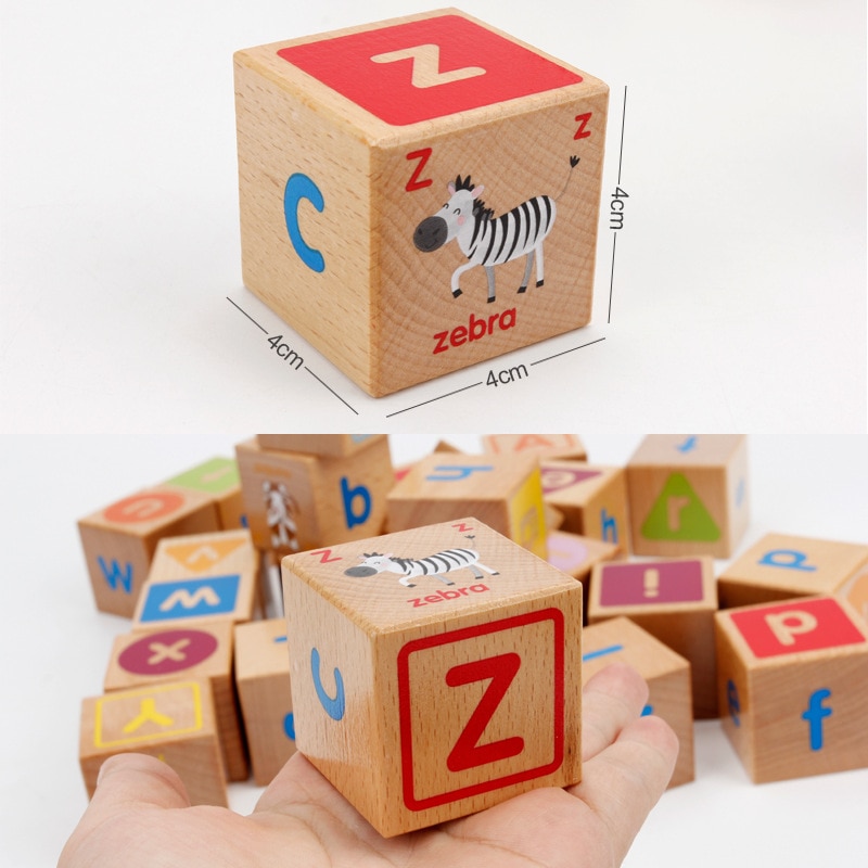 Wooden Alphabet Blocks Educational Toy