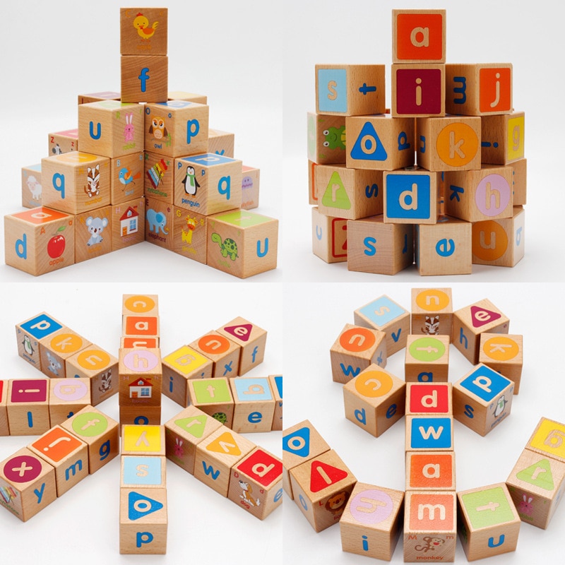 Wooden Alphabet Blocks Educational Toy