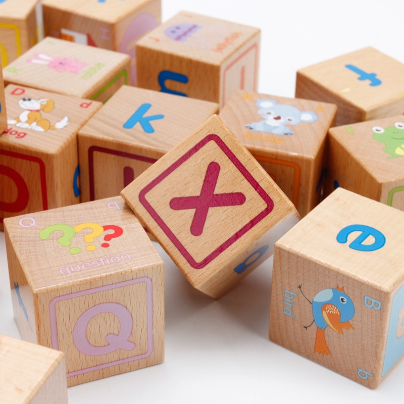 Wooden Alphabet Blocks Educational Toy