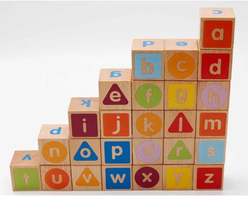 Wooden Alphabet Blocks Educational Toy