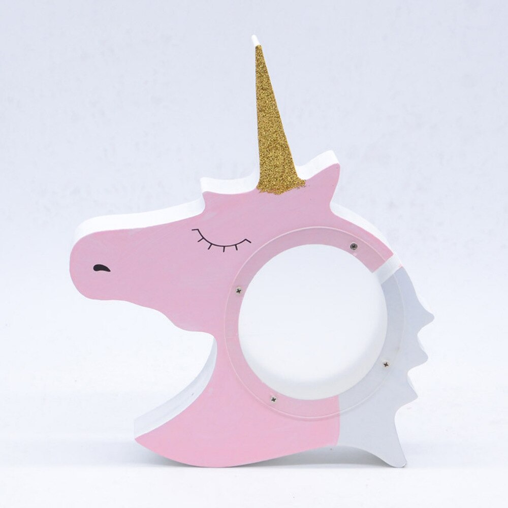 Unicorn Piggy Bank Wooden Coin Bank