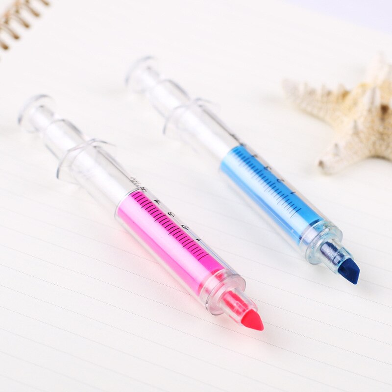 Highlighter Pen Creative Syringe Design (6 pieces)