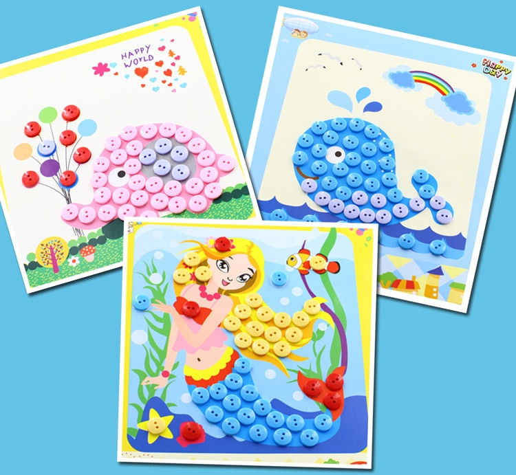 Arts And Crafts For Kids Button Painting