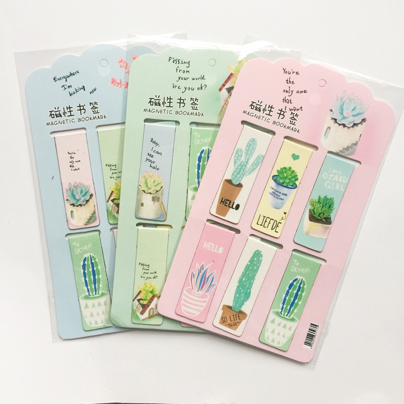 Magnetic Bookmark Set Paper Clip (6 pieces)