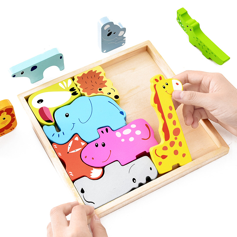 Wooden Puzzle For Kids 3D Animals