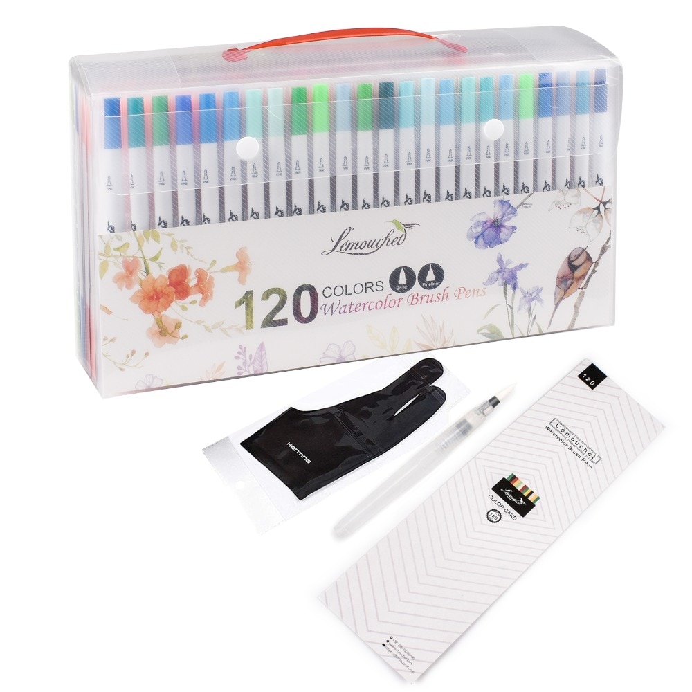 Brush Markers Pens Dual Tip (120 pieces)