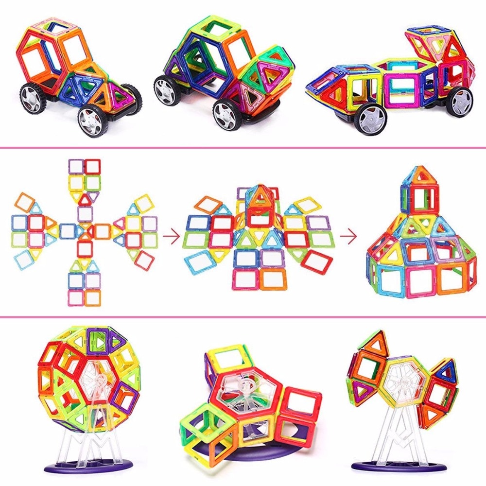 Magnetic Blocks Construction Toy (56 pieces)