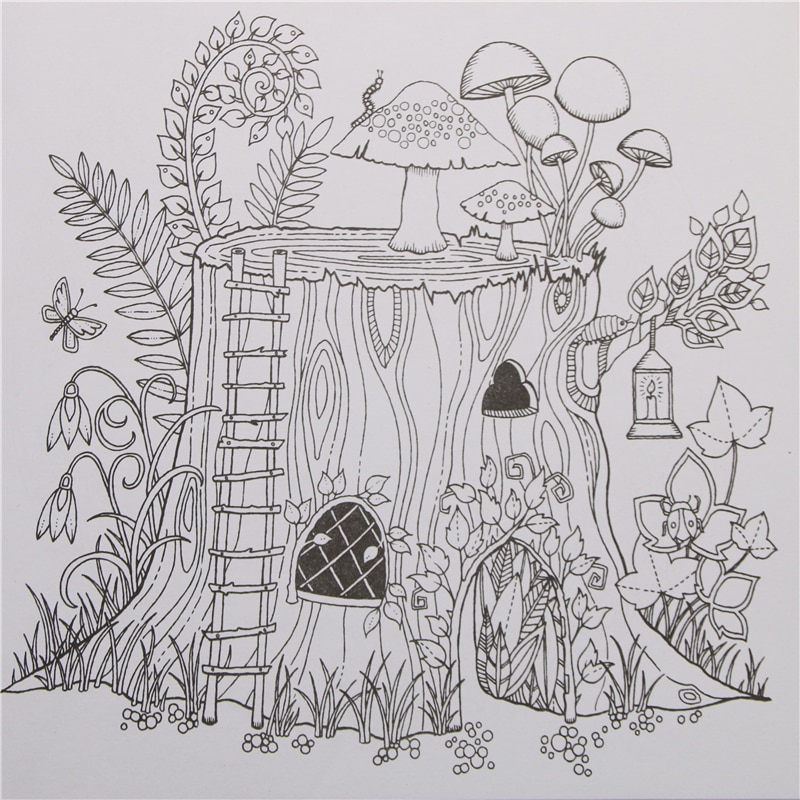 Adult Coloring Book Enchanted Forest