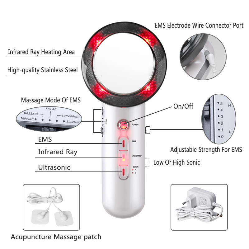 Body Slimming Handheld Massager Ultrasound Device