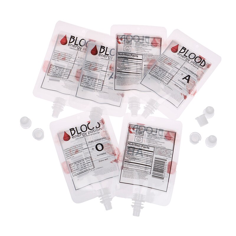 150ml Blood Bag Drink Pouches (10pcs)