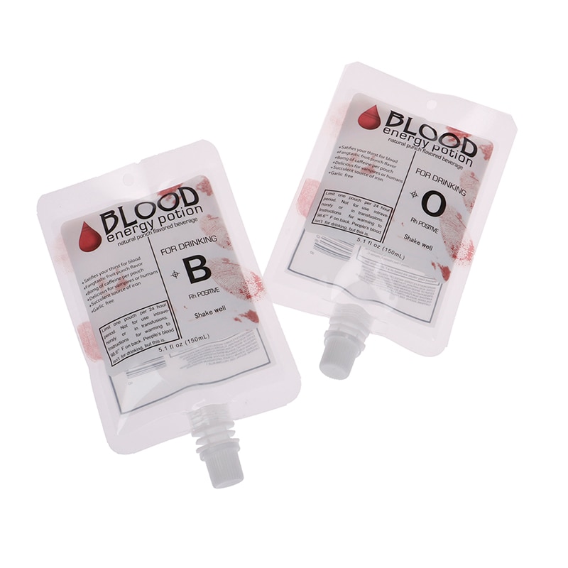 150ml Blood Bag Drink Pouches (10pcs)