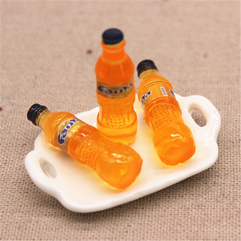 Mini Soda Bottles Miniature Decor (10pcs)