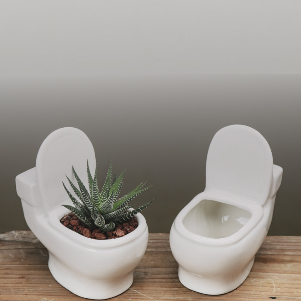 Ceramic Toilet Flower Pot