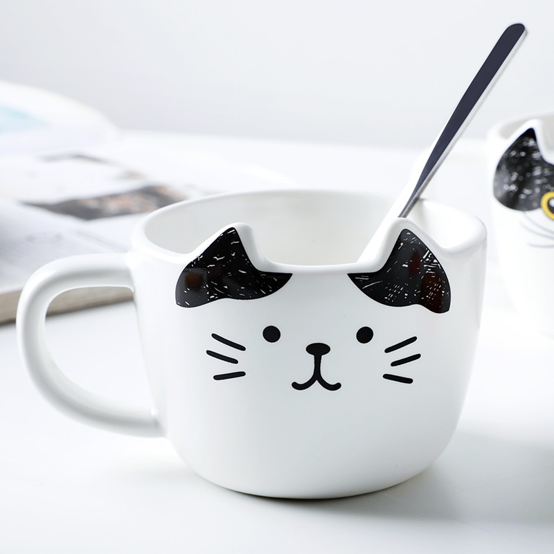 Cat Coffee Cup Set With Handle