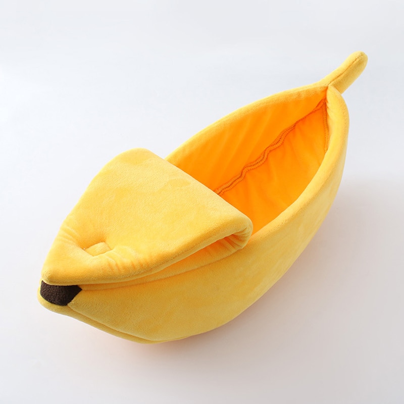 Cozy and Portable Cat Banana Bed