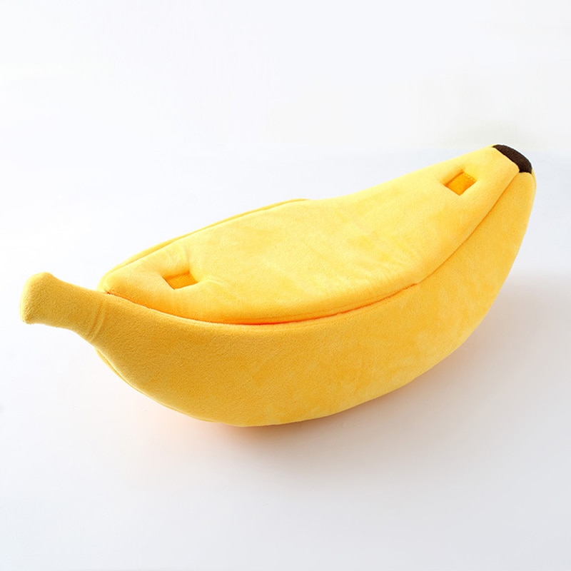 Cozy and Portable Cat Banana Bed