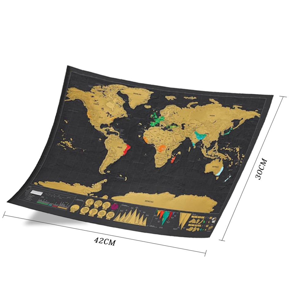 Scratch Travel Map Wall Decoration